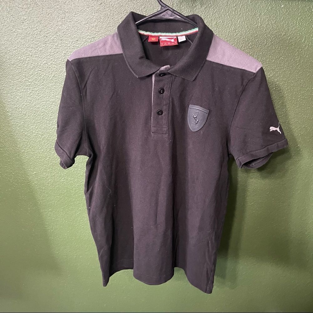 Polo Shirt Puma Mens black medium short sleeve shirt
